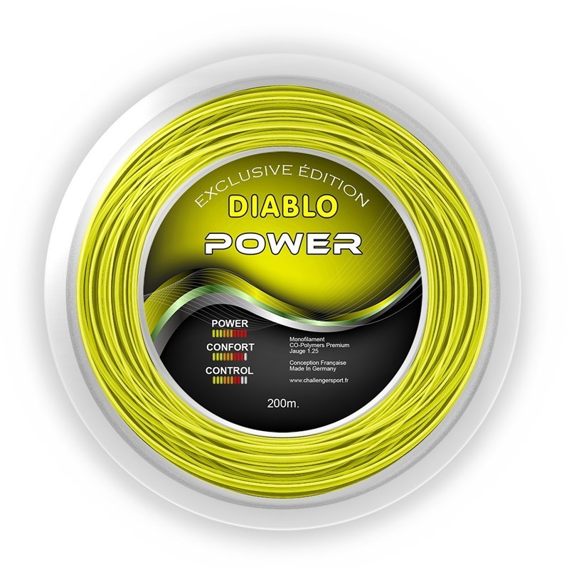 Cordage raquette tennis Diablo Power Fluo - CHALLENGER SPORT